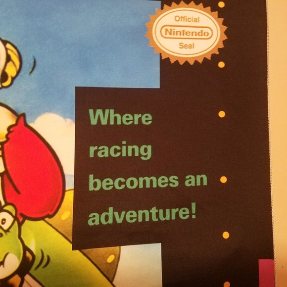 Super Mario Kart 2x3 foot tapestry / Super Nintendo banner wall flag game room - Picture 6 of 10